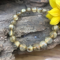 Vòng tay thạch anh tóc vàng 9ly TA0015