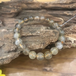 Vòng tay thạch anh tóc vàng 9ly- TA0017