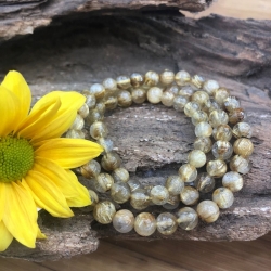 Vòng thạch anh tóc vàng 6,5 ly- TA0016