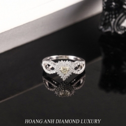 Nhẫn nữ Heart Shape vàng trắng 14K H10816