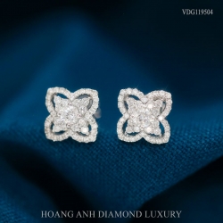 Hoa tai nữ vàng trắng 14K VDG119504