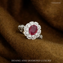 Nhẫn nữ Crimson Queen gắn Rubi đỏ VDG64540